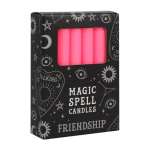 Magic Spell Candles - Friendship - Pink Spell Candles Pack of 12