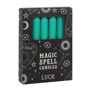 Magic Spell Candles - Luck - Green Spell Candles Pack of 12