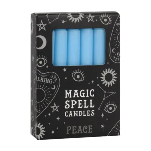 Magic Spell Candles - Peace - Light Blue Spell Candles Pack of 12