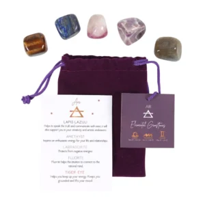 Zodiac Element Tumble Gemstone Set- Earth, Fire, Air & Water Signs Of The Zodiac - Air