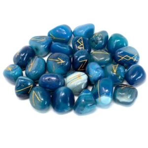 Rune Stones, Elder Futhark Rune Stones - Choice Of Stones - Blue Onyx