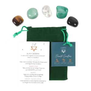 Zodiac Element Tumble Gemstone Set- Earth, Fire, Air & Water Signs Of The Zodiac - Earth