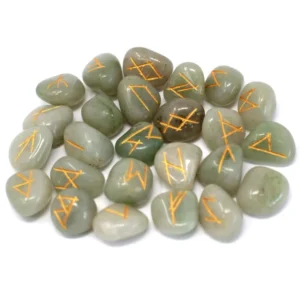 Rune Stones, Elder Futhark Rune Stones - Choice Of Stones - Green Aventurine