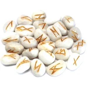 Rune Stones, Elder Futhark Rune Stones - Choice Of Stones - White Agate