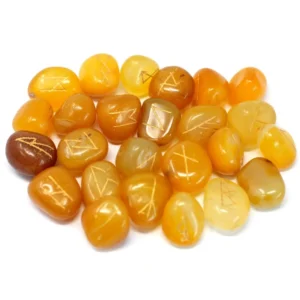 Rune Stones, Elder Futhark Rune Stones - Choice Of Stones - Yellow Onyx