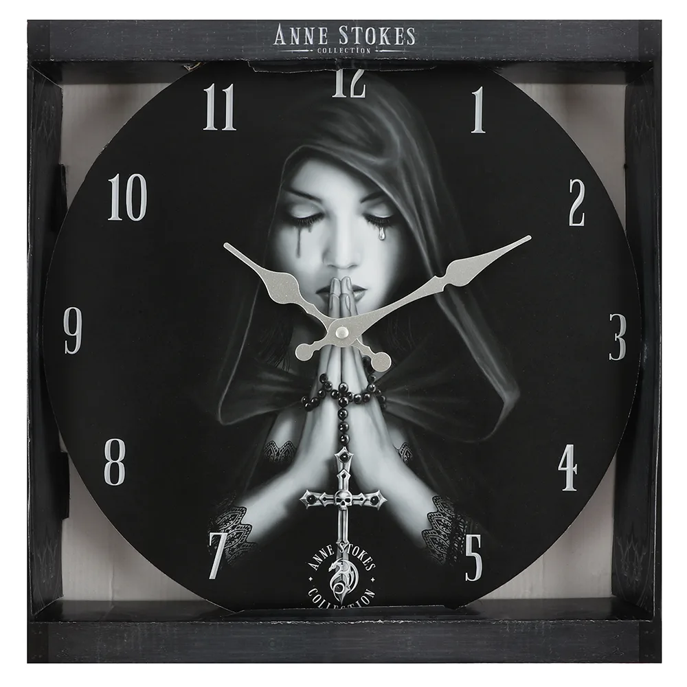 Gothic Prayer Wall Clock by Anne Stokes - Image 4