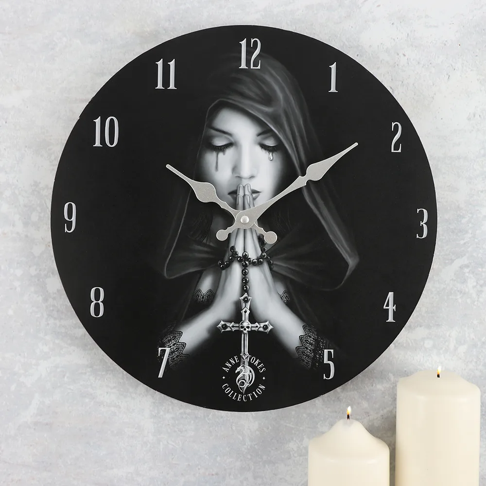 Gothic Prayer Wall Clock by Anne Stokes - Image 6
