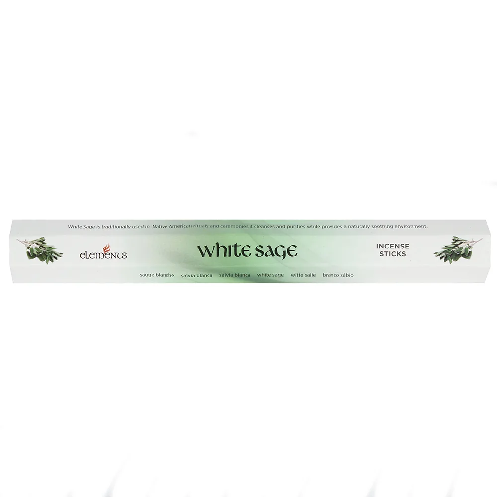 Set of 6 Packets of Elements White Sage Incense Sticks - Image 2