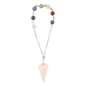 Rose Quartz Chakra Pendulum Bracelet