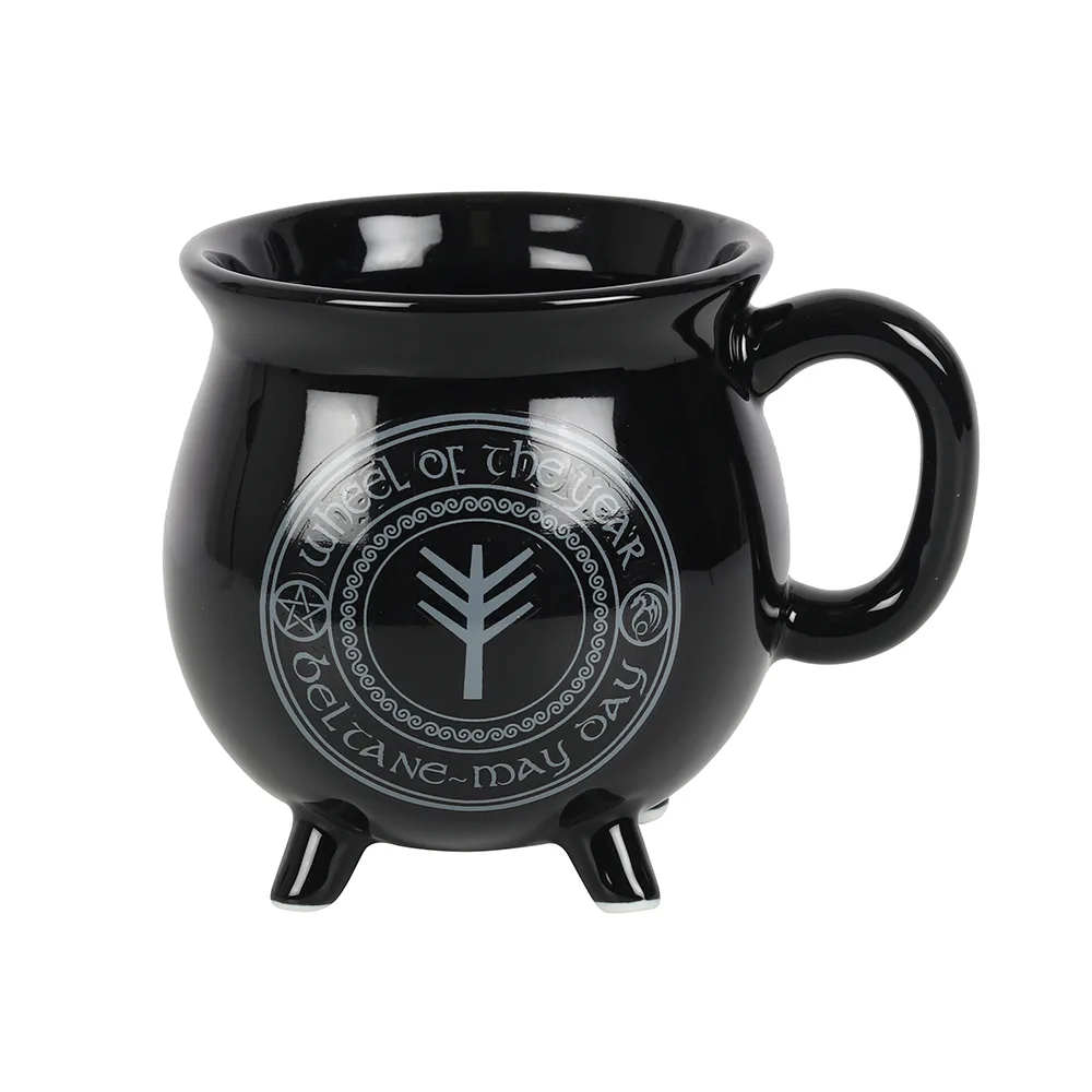 Beltane Colour Changing Cauldron Mug by Anne Stokes - Image 3