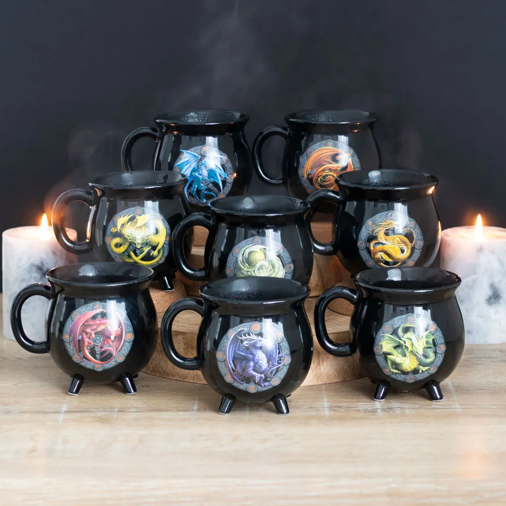 Beltane Colour Changing Cauldron Mug by Anne Stokes - Image 5