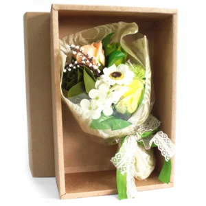 Boxed Soap Flower Bouquet - Boxed Flower - Greens