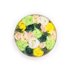 Round Gift Boxes - Spring Celibrations - Yellow & Greens