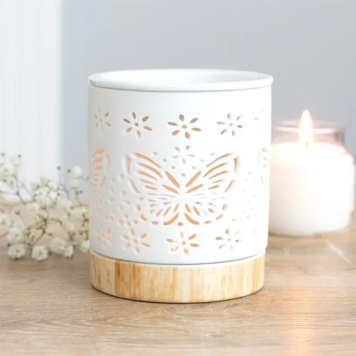 Matte Ceramic Butterfly Oil Burner - Image 4
