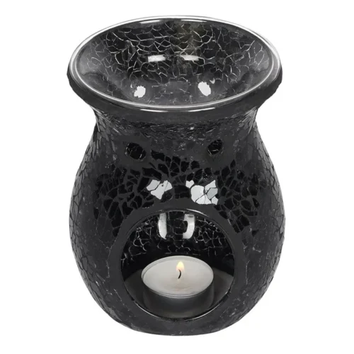 Large Black Crackle Oil Burner - Image 2
