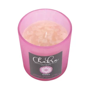 Chakra Crystal Chip Candles - Crown - Blackberry