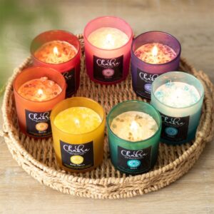 Chakra Crystal Chip Candles