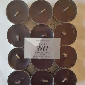 Pack of 24 Scented Tea Lights Various Fragrances - Pomegranate & Fig Scented Tea Lights 24 Pack