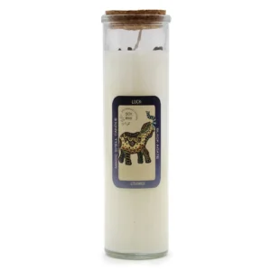 Soy Wax Magic Spell Candle With Gemstones - Luck