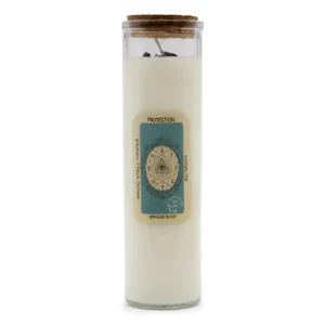 Soy Wax Magic Spell Candle With Gemstones - Protection