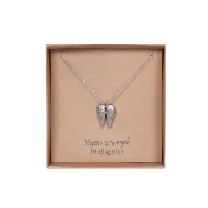 Guardian Angel Wings Feather Necklace In Gift Box Mum Friend Feathers - Mums are angels in disguise