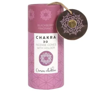 Seven Chakras Incense Cones - FREE P&P - UK SELLER - Crown - Chakra Incense Cones with Ash Catcher