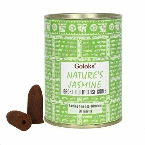 Goloka Jasmine Champa Backflow Incense Cones