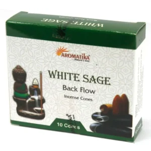 Aromatika Backflow Incense Cones - White Sage - Aromat. Backf. Incense Cones (10 pcs)