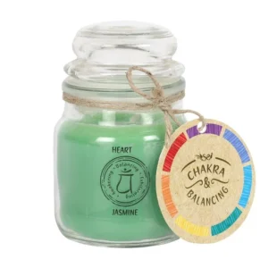 9cm Chakra Scented Candle Small Jar - Heart Chakra Scented Candle Small Jar - Jasmine