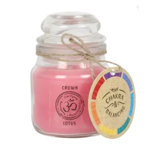 9cm Chakra Scented Candle Small Jar - Crown Chakra Scented Candle Small Jar - Lotus