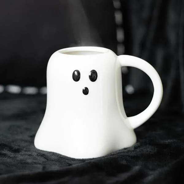 Something Different Wholesale Hey Boo Ghost Shaped Ceramic Mug - Spooktacular Halloween Mug for Witches Brew - Ghost Mugs, Halloween Mugs - Image 5