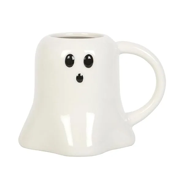 Something Different Wholesale Hey Boo Ghost Shaped Ceramic Mug - Spooktacular Halloween Mug for Witches Brew - Ghost Mugs, Halloween Mugs
